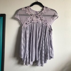 Free People lilac cap sleeve top